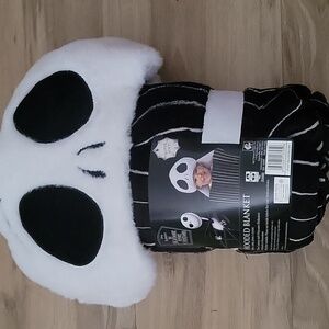 NWT: Disney THE NIGHTMARE BEFORE CHRISTMAS Jack Plush Hooded Blanket